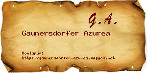 Gaunersdorfer Azurea névjegykártya